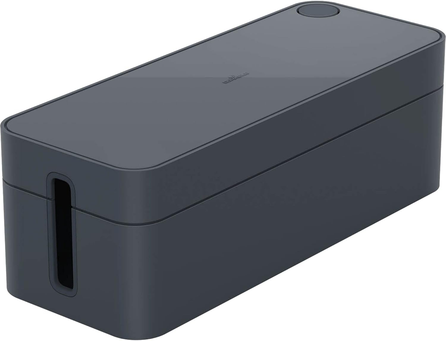Durable CAVOLINE Cable Management Box L | Safely Store Power Blocks and Cables | Premium Flame Retardant Plastic | Large Box in Graphite