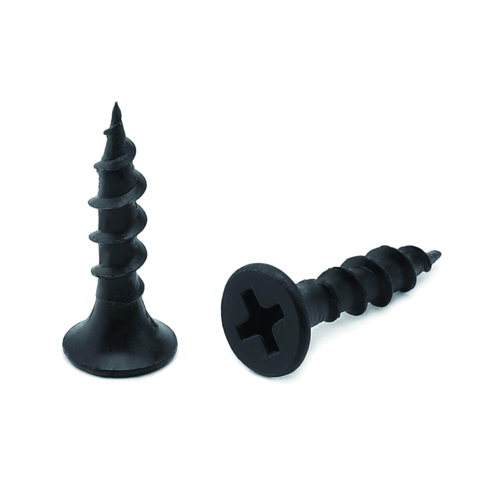 Photo 1 of #8 x 3/4" Wood Screw 100PCS Black Phosphate Coated Stainless Flat Truss Head Fast Self Tapping Drywall Screws by SG TZH