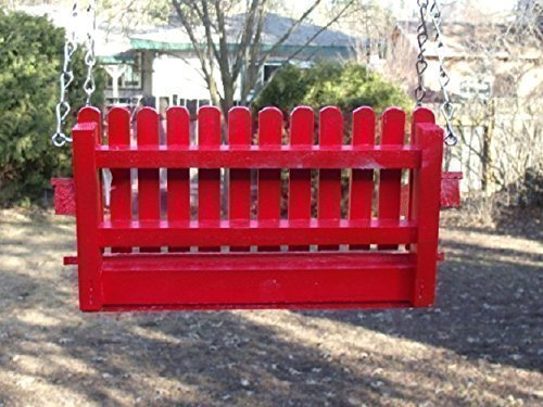Mother's Day Radiant Red Porch Swing Bird Feeder - Free US Shipping