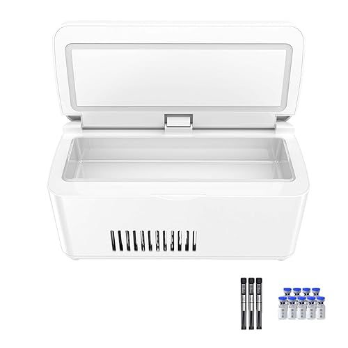 Insulin Refrigerator, 5W Mini Car Medication Cool Box with LED