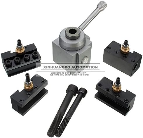 Mini Metal Quick Change Tool Post Holder Boring / Turning Facing Holder Kit Set for Table Hobby Lathes