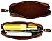 RUSTIC TOWN Leather Pencil Case - Zippered Pencil Pouch For Work & Office (Small, Brown)