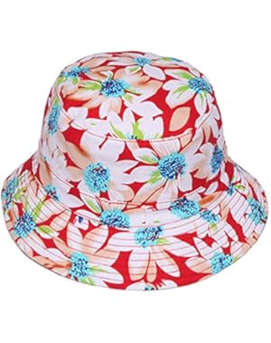 Womens Reversible Wide Brim Floral Bucket Hat