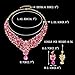 EVER FAITH Women's Austrian Crystal Elegant Orchid Flower Teardrop Jewelry Set Pink Gold-Tone