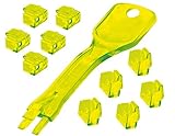 Lindy 10 x RJ-45 Port Blockers with Key - Yellow