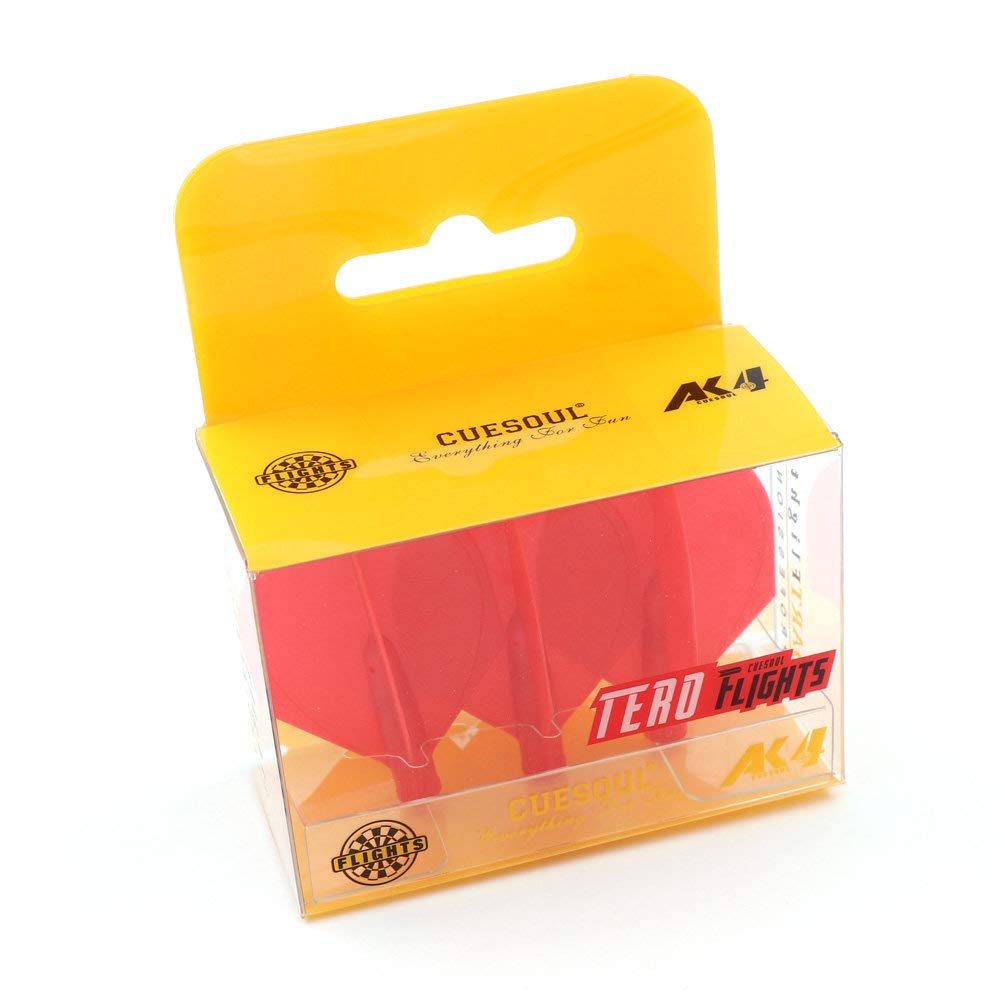 CUESOUL TERO AK4 Red Dart Flights Shield Shape,Set of 3 pcs(CS-AK4+3DPYS) — image 1