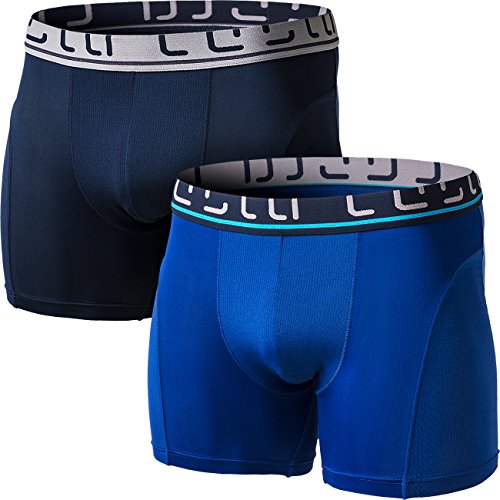 TSLA Men's Breathable Underwear, Performance Cooling Mesh Boxer Briefs