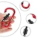D-FantiX Aluminum D-Ring Locking Carabiner Keychain Spring Clip Lock Carabiner Hook Outdoor Camping Equipment Pack of 5