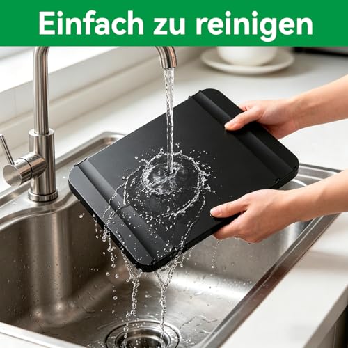 Protector de pantalla para Thermomix TM7 con soporte para espátula, accesorio para Thermomix TM7, funda rígida, placa protectora resistente a los arañazos, resistente al agua y al polvo, color negro