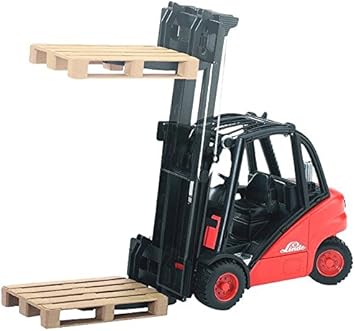 Bruder 2511 Linde Fork Lift H30D with 2 Pallets