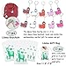 foci cozi Llama Party Favors Supplies - Llama Bracelet Ring Necklace Keychains Hair Clips Puffy Sticker Gift Bag Alpaca Toys Gift for Kids Birthday School Prizes Rewards(60 pcs)