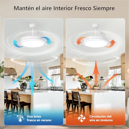 Tealight smart ceiling fan with light