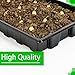 YoleShy 10 Pack Strong Plant Growing Trays, Extra Strength Durable Black Plastic Growing Trays (Without Drain Holes) for Greenhouse and Flowers, Wheatgrass, Sprouting, Plants Growing