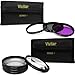 Professional Accessory Kit for CANON PowerShot SX50 HS - Includes: Vivitar Filter Kit (UV, CPL, FLD) + Vivitar Macro Close-Up Set + Adapter Filter Ring + Rubber Lens Hood + Snap On Lens Cap + Cap Keeper Leash + MagicFiber Microfiber Lens Cleaning Cloth