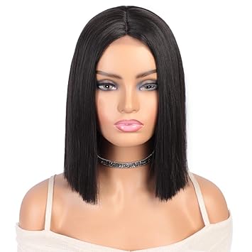 black short straight hair