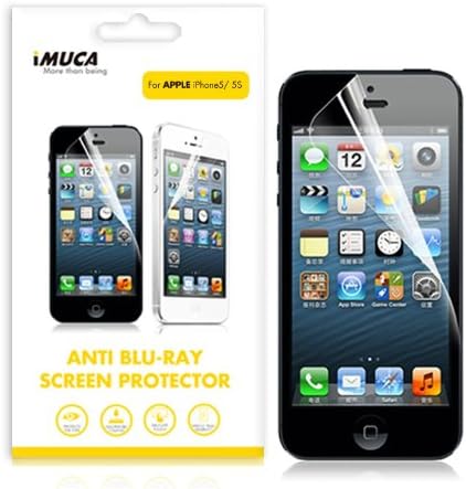 IMUCA Anti Blue Light Anti Fingerprint Screen Protector for iPhone 5/5S
