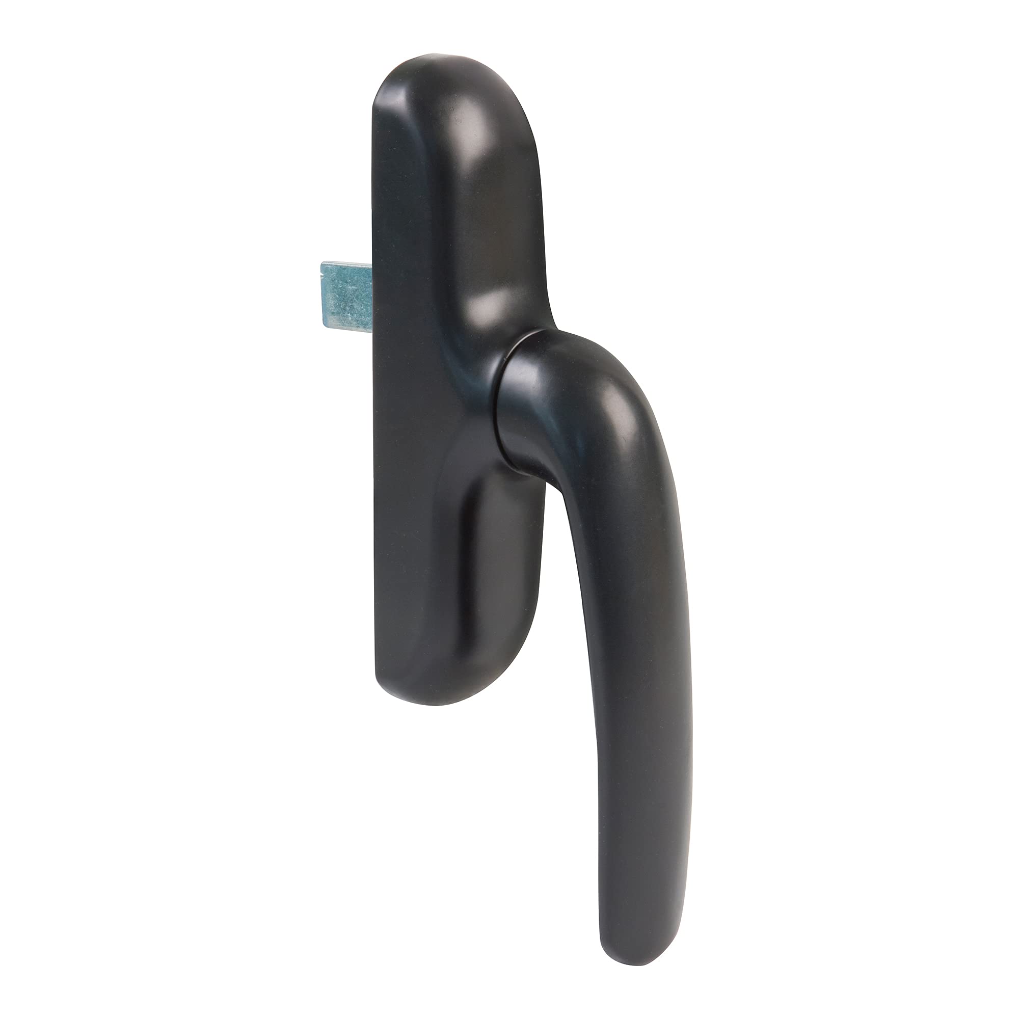 Amig - Oscillating Window Handle | Simple & Modern Design | Aluminium Base & Black PVC Cover | Reversible Use | Concealed Screwing, Black, Aluminium Plastic — image 1