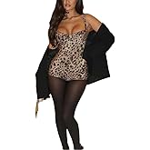THLAI Cheetah Jumpsuits for Women Sexy Cami Top shorts Jumpsuits Bodycon Leopard One Piece Clubwear