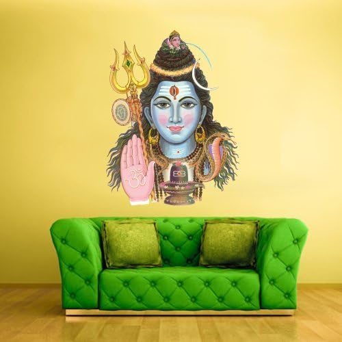 Full Color Wall Decal Mural Sticker Art Namaste Indian Shiva Om Lotos Elephant Lord Hindu Success Buddha India Like Paintings (Col160)