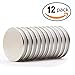 Pack of 16 N52 Strong Neodymium Disc Magnets with Double-Sided Adhesive, Powerful Permanent Rare Earth Magnets, Fridge, DIY, Building, Scientific, Craft, Office Magnets, 1.26