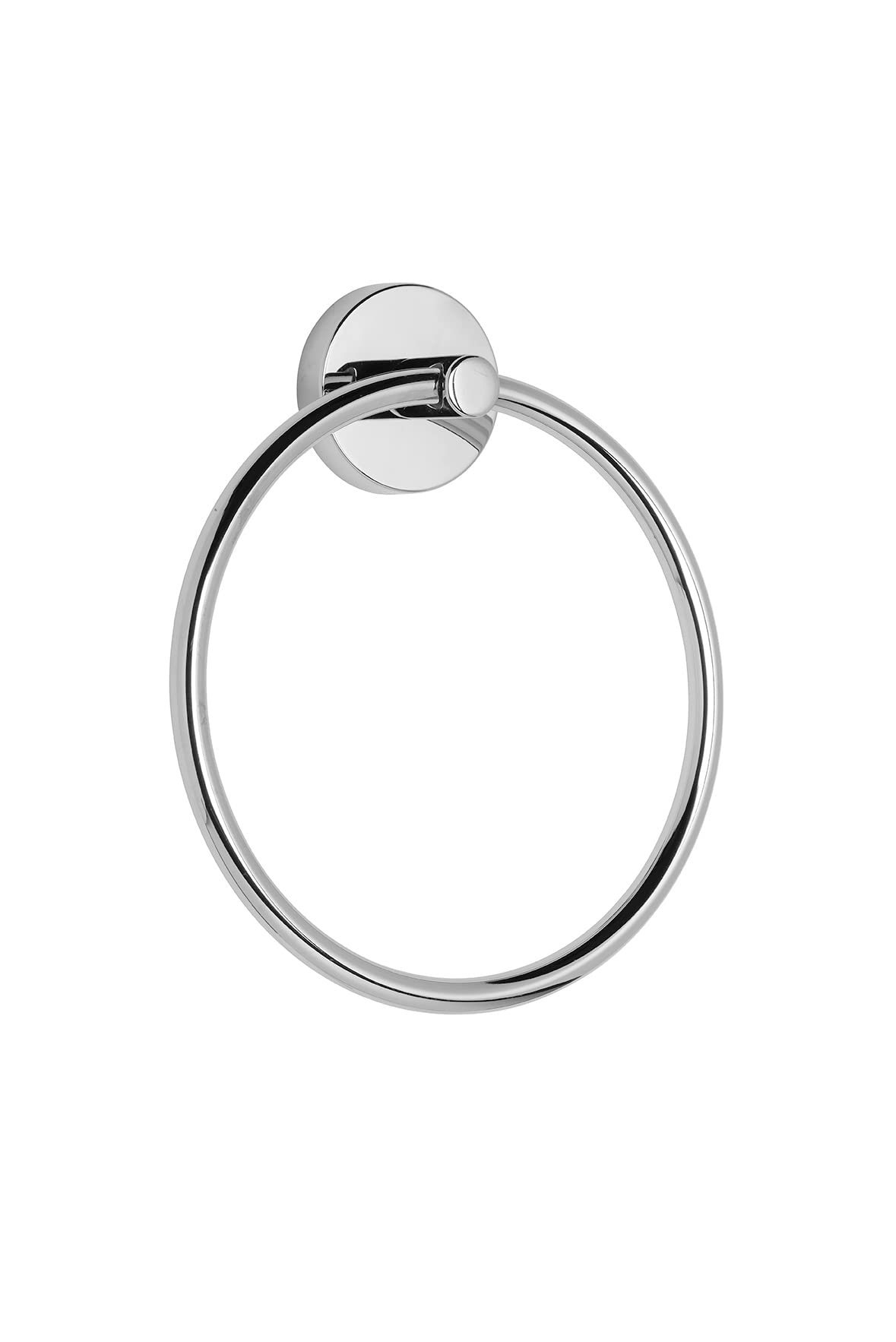 Croydex QM741541 Flexi-Fix Romsey Towel Ring with Zinc Alloy Construction, Chrome, 4.3x18.5x16.5 cm, Silver