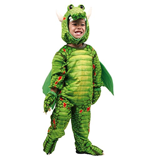 small foot Kinderkostüm Drache, inkl. Masken-Kapuze, Handschuhen und Schwanz, Kleidergröße 80-86, Dragon 5636, mehrfarbig, Einheitsgröße – Bild 5