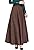 KLJR Women High Waist Wool A-Line Plaid Check Stylish Swing Long Skirts