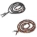 Udalyn 2PCS 6mm 8mm 108 Bead Bracelet for Men Women Gemstone Wood Bracelet Set Tibetan Buddha Bracelet Necklace Elastic