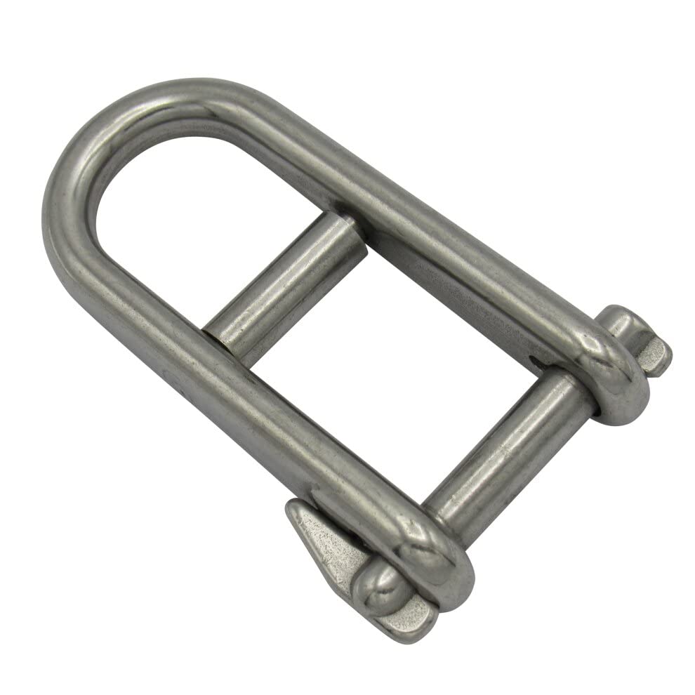 ROTA MARINE Stainless Steel 8mm Key Pin D Shackle with Bar