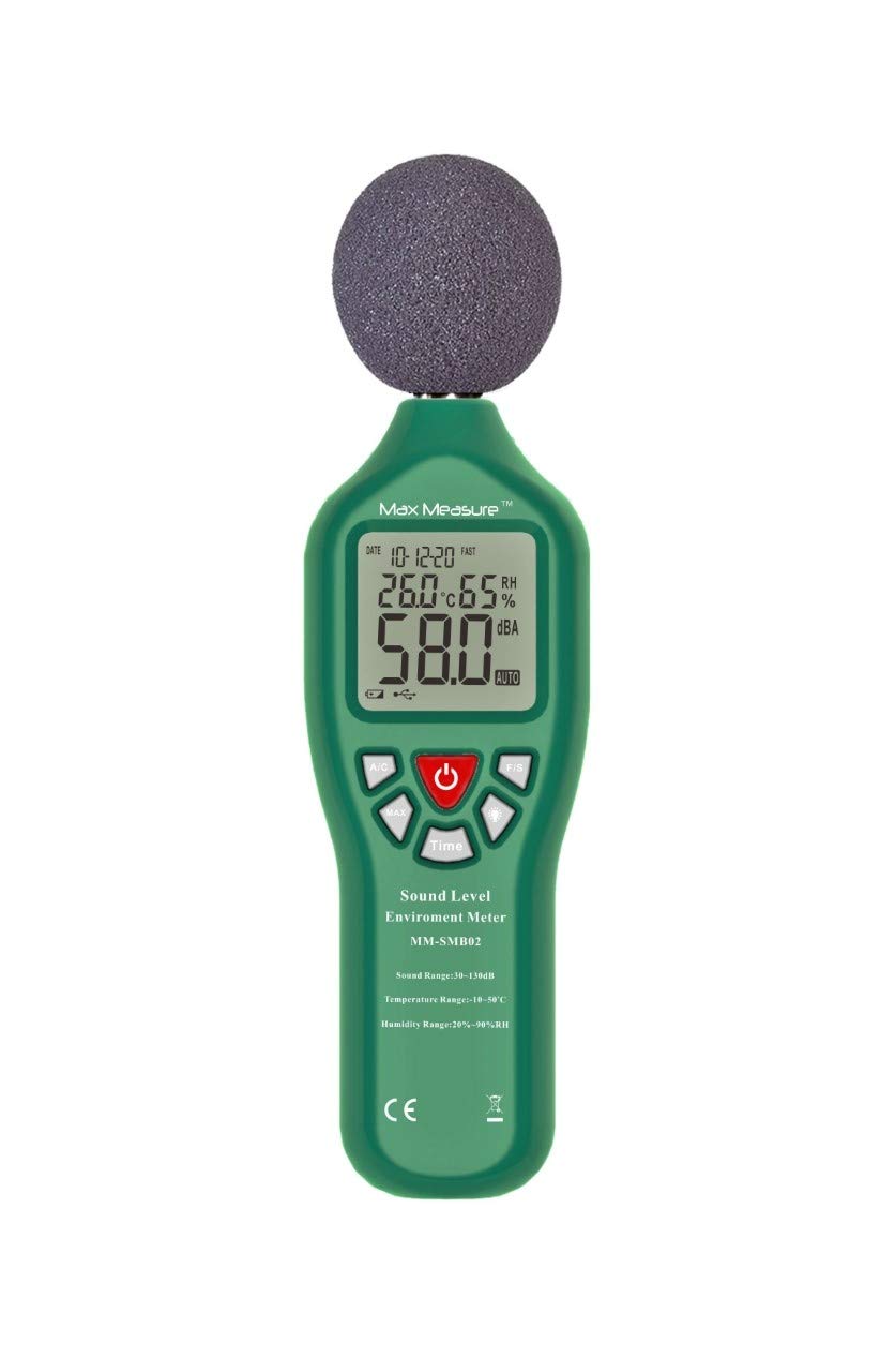 3 in 1 Digital Sound Level (30-130dB), Temperature & Humidity Environment Meter