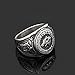 GuoSuang Men 316L Stainless Steel Norse Viking Odin's Wolf Rune Vantage Ring with Gift Bag