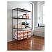 Alera ALE Industrial Heavy-Duty Wire Shelving Starter Kit, 4-Shelf, 48w x 18d x 72h, Black