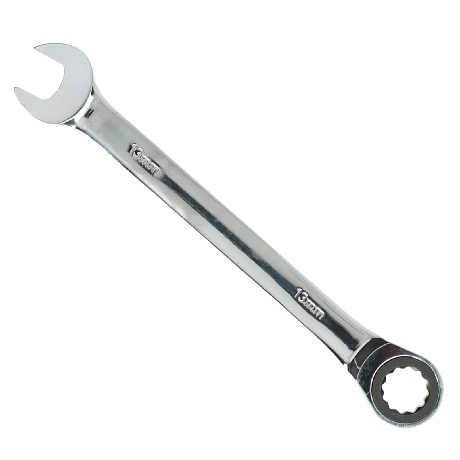 13mm Ratchet Spanner Steel Fixed Head Gear Wrench Open End & Ring (13mm)