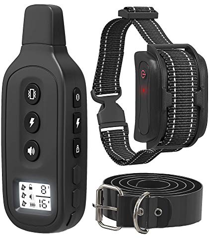 Yox Waterproof Dog Training Collar with Remote – 1200 Foot Range for Dogs 15-100 LBS – 3 Training Modes, Adjustable Levels, Locking Keypad