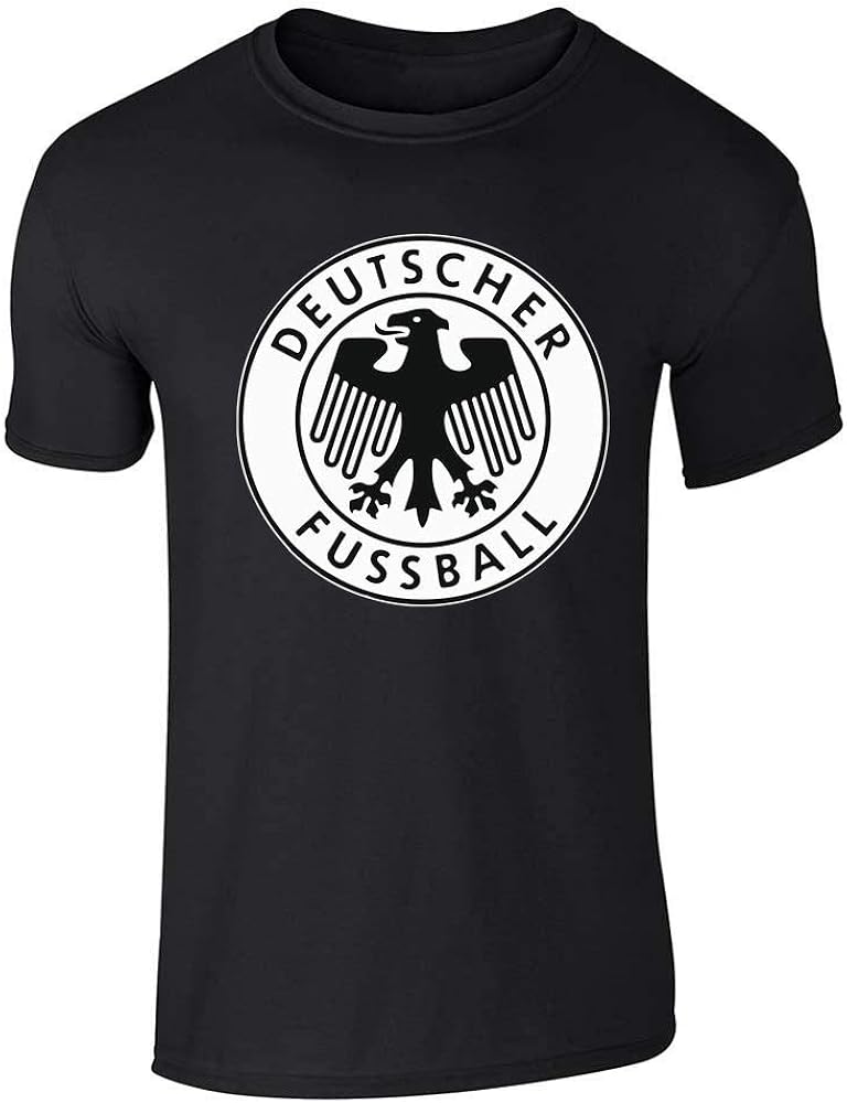 Germany Soccer Retro National Team Crest Costume Graphic Tee T-Shirt for Men
