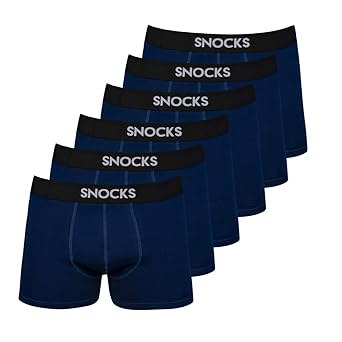 Snocks ® Herren Boxershorts (6er Pack) Ideale Passform Durch 95% Baumwolle (Ohne Kratzenden Zettel)