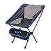 G4Free Upgraded Height Adjustable Camping Chairs, Portable Ultralight Folding Backpacking Chair Heavy Duty for Outdoor, Hiking, Picnic, BBQ with Carry Bag (Dark Blue)