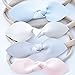 California Tot Rabbit Ears Faux Leather Bow - Soft & Stretchy Headband for Baby, Toddler, Girls, Set of 4 (Pastel)