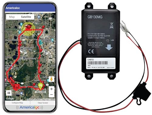 AMERICALOC Ready GB130MG GPS Tracker for Vehicles - Pay As You Go. Free First 3 Months Already Included- Easy Installation on Car's Battery