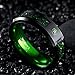 Nuncad Green Tungsten Carbide Wedding Band Ring Celtic Dragon Green Carbon Fiber for Men 8mm Size 7 to 12