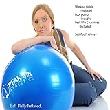 #1 Rated Anti-burst Stability Ball with Pump, Training Guide, and 100% Lifetime Guarantee. [Scroll Down for Details in the Description]