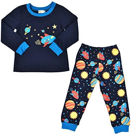 SORREL Boys Pajamas Rocket Cotton Toddler PJS Sleepwear Kids Clothes Pant Set
