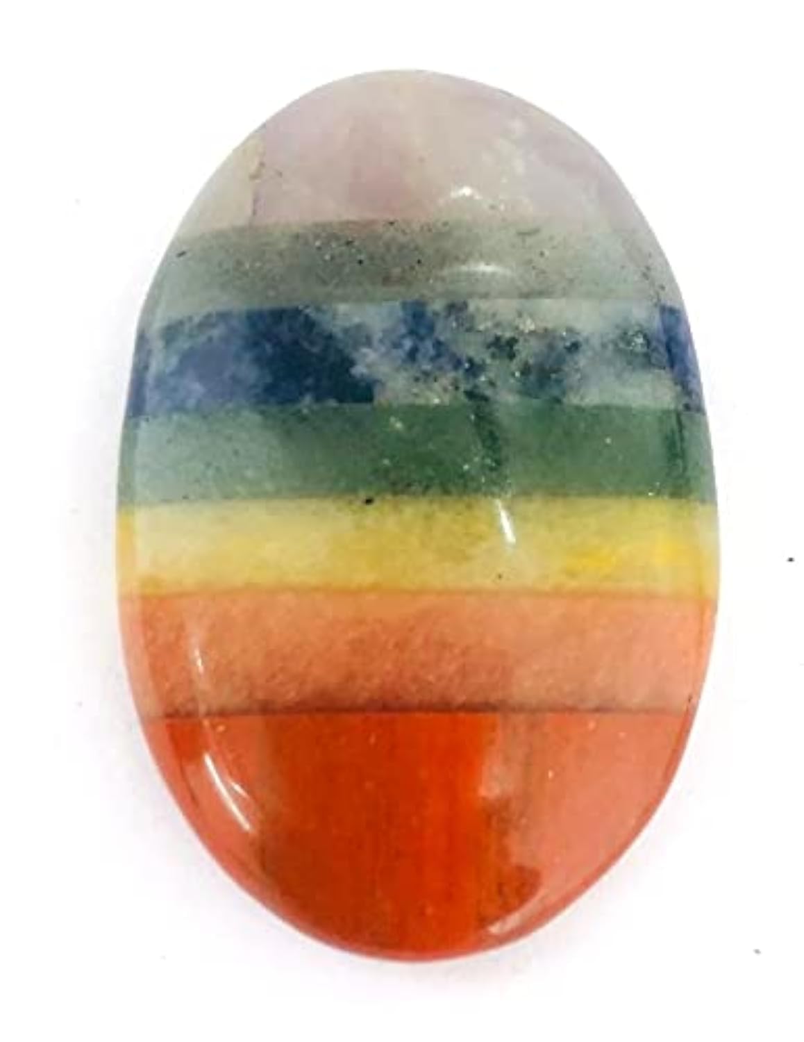 crystalmiracle Multi Chakra Thumb Stone Crystal Healing Wellness Worry Stone Handcrafted