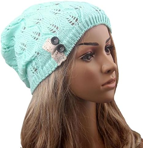Start Women Hollow Leaves Knit Winter & Autnumn Cap Warm Hats Beret