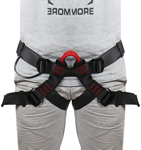 Lukher Climbing Harness - Protect Leg Waist Wider Safe Seat Belts For Mountaineering Outward Band Fire Rescue Caving Rock Climbing Rappelling, Women Man Child Half Body Guide Harness