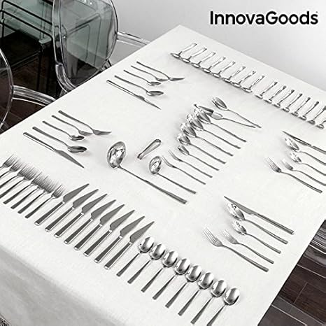 Amazon.com | innovagoods ig811600 Stainless Steel Cutlery Cook D Lux (72 Pieces), Silver: Dinnerware Sets