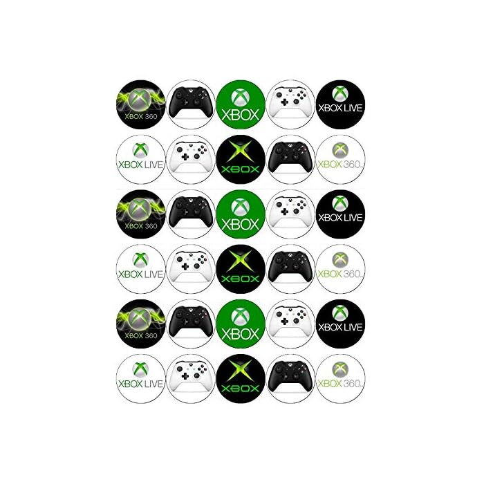 Buy 30 XBOX One 360 Logo Cupcake Toppers Edible Wafer Paper Fairy Cake