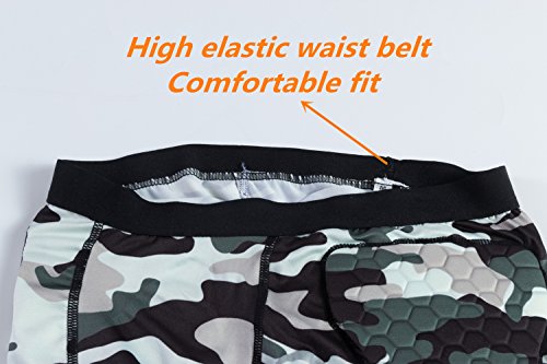 image for TUOY Boys Camouflage Color Safe Guard Padded Compression Protective Sh