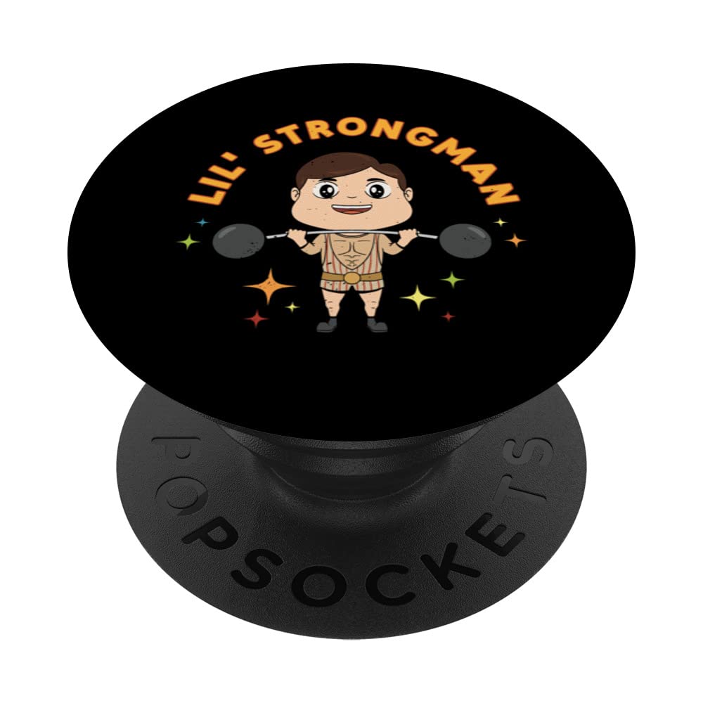 Lil´ Strongman Design for a Circus Kid PopSockets Adhesive PopGrip