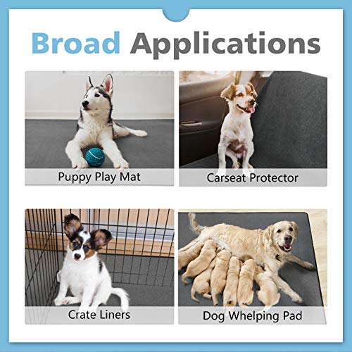 Rabbitgoo Dog Pee Pad 72"x72" Reusable Pet Crate Pad, Large Waterproof